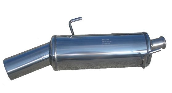 Terminaux / Silencieux Inoxcar Inox Peugeot 206 1.4 16v Après 2001 Sortie 1x102mm - IC-PE20621102 - PE206.21.102 - 3661768206744