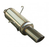 Inoxcar Stainless Steel Rear Exhaust / Muffler Peugeot 206 2.0 16V After 1999 Outlet 1x90mm Rally