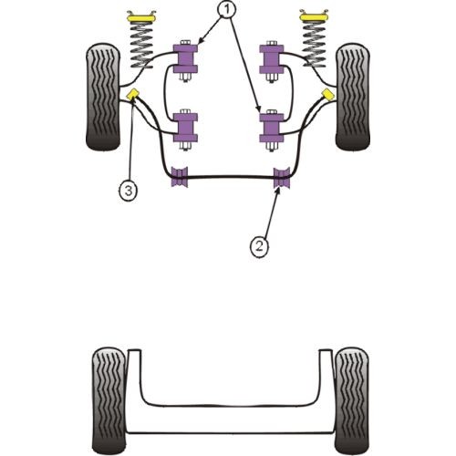 Silent-Bloc Powerflex Barra Anti-Rollio Diametro 25mm Renault Clio II RS (2 Pezzi) - PF-F6020225-2 - PFF60-202-25 - 5055676506948