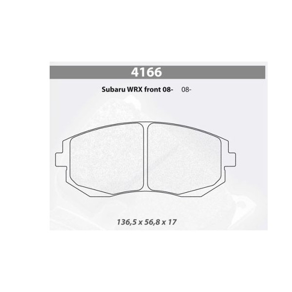 Plaquettes de Frein CL Brakes RC6 Avant Subaru WRX 2.5 08-10 - CL-4166-RC6 - 4166 RC6 - 3661768289631