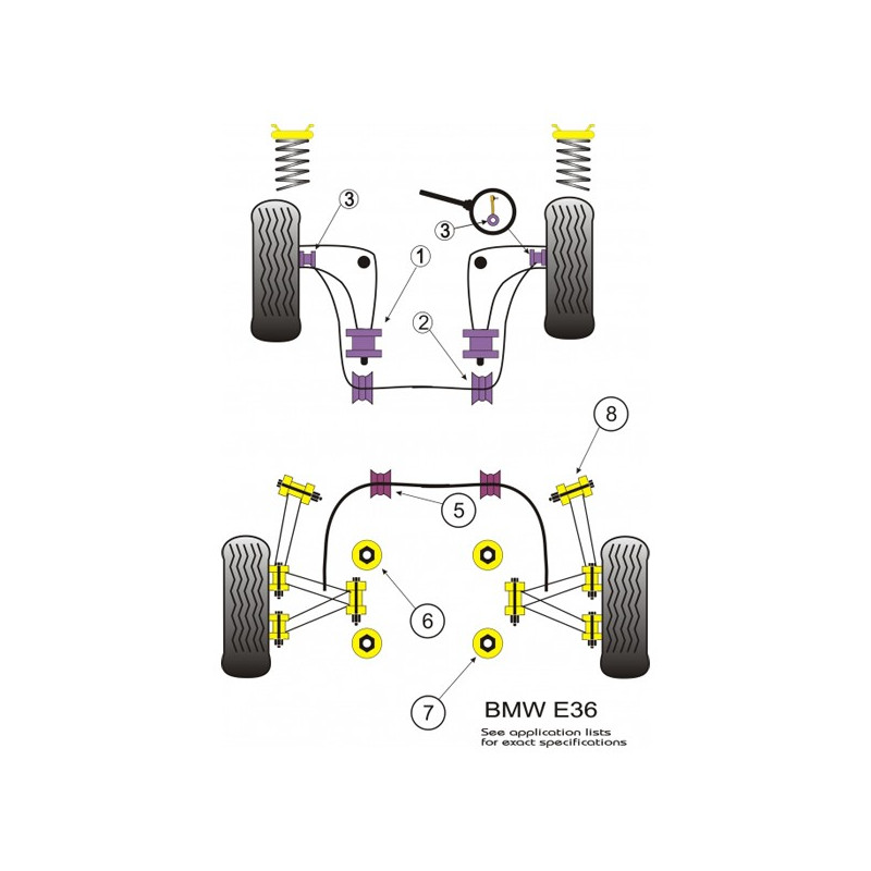 Boccola Powerflex Road Barra Anti-Rollio 20mm BMW E36 (2 Pezzi) - PF-F550420-2 - PFR5-504-20 - 5055676512307
