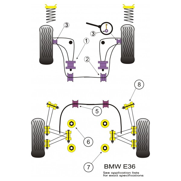 Powerflex Road Anti-Roll Bar 20mm BMW E36 (2 parts) - PF-F550420-2 - PFR5-504-20 - 5055676512307
