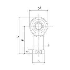 Snodo Competizione Rodobal femmina occhio 3/8"