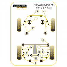 Powerflex Black rear lateral link bush Subaru (6 parts)