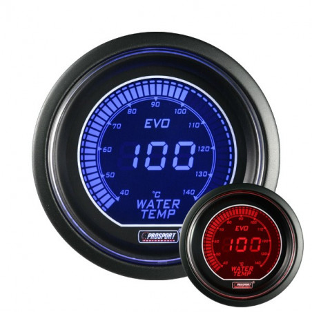 Prosport Gauge Water Temperature Digital Diameter 52mm 140°C + Probe
