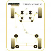 Powerflex Bushing Black Front Outer Anti-Roll Bar Citroën AX (2 Pieces)