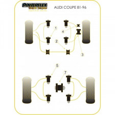 Silent-Bloc Powerflex Black Barra Anti-Rollio Anteriore Esterno Audi 80 / 90 12mm (2 Pezzi)