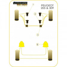 Powerflex Bushing Black Front Wishbone front Bush Peugeot 205 / 309 GTI (2 Pieces)