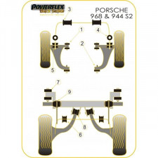 Silent-Bloc Powerflex Black Barre Anti-Roulis Avant Montage Porsche 944 (2 Pièces)