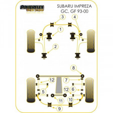 Powerflex Bushing Black Front Inner Wishbone Bush Subaru (2 Pieces)