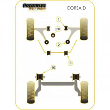 Powerflex Bushing Black Front Anti-Roll Bar 21mm Opel Corsa D (2 Pieces)