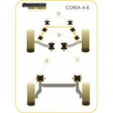 Silent-Bloc Powerflex Black Triangle Avant Opel Corsa B / Tigra (2 Pièces)