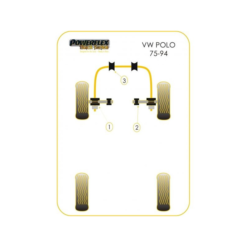 Silent-Bloc Powerflex Black Sospensione Quadrilatero Anteriore Volkswagen Polo (2 Pezzi) - PF-F85101-2N - PFF85-101BLK - 5055676514011