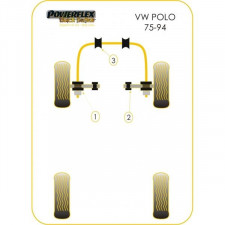 Silent-Bloc Powerflex Black Triangle Avant Volkswagen Polo (2 Pièces)