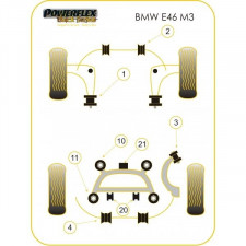 Powerflex Bushing Black Rear Subframe Front Bush BMW E46 (2 Pieces)