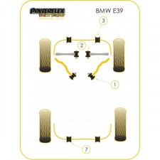 Silent-Bloc Powerflex Black Bras Barre Anti-Roulis Arrière 14mm BMW E39 (2 Pièces)