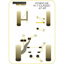Silent-Bloc Powerflex Black Assale Posteriore Porsche 911 1977 - 1986 (2 Pezzi)