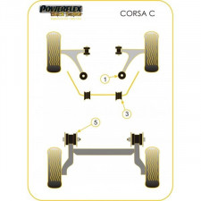 Silent-Bloc Powerflex Black Assale Posteriore Opel Corsa C (2 Pezzi)