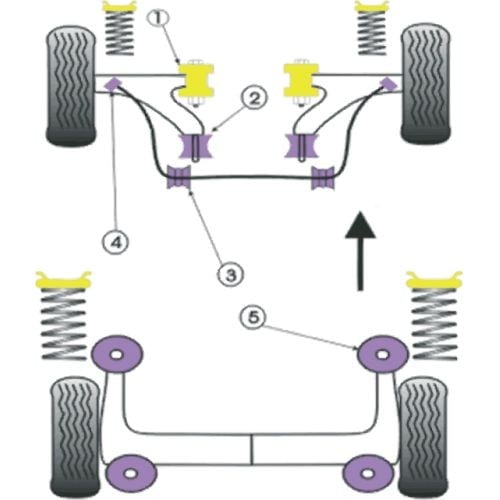 Silent-Bloc Powerflex Barra Anti-Rollio Esterno Citroën AX (2 Pezzi) - PF-F12104-2 - PFF12-104 - 5055676502476