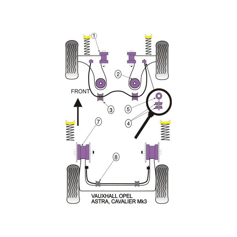 Silent-Bloc Powerflex Barre Anti-Roulis Diamètre 24 Opel Astra / Vectra (2 Pièces) - PF-F8040924-2 - PFF80-409-24 - 5055676509857