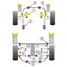 Boccola Powerflex differenziale posteriore Subaru (2 Pezzi)