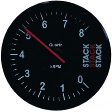 Stack Clubman Rev-counter 0-8 Diameter 80 Black