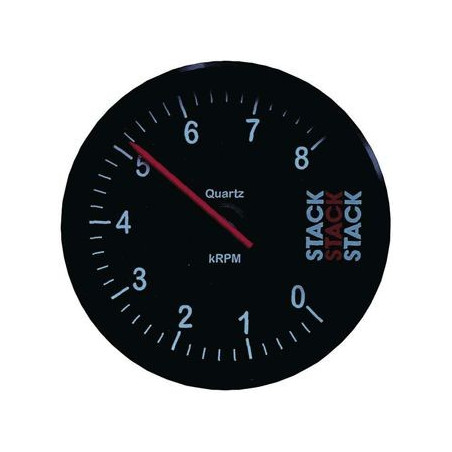 Compte Tours Stack Clubman 0-8 Durchmesser 80 Schwarz Compte Tours Stack Clubman 0-8 Durchmesser 80 Schwarz