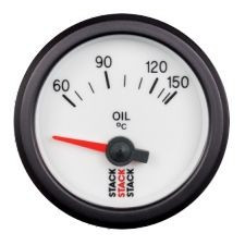 Stack Oil Temperature Gauge 60-150°C 10x100 Electric White