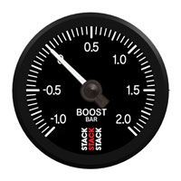 Manomètre Stack Pression Turbo -1/+2 Bars Pro Electrique Fond Noir - ST-3311 - ST3311 - 3661768100721