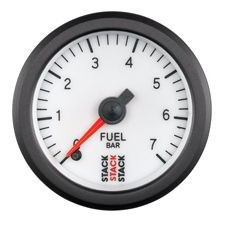 Stack Fuel Pressure Gauge 0-7 Bars Pro Electric White