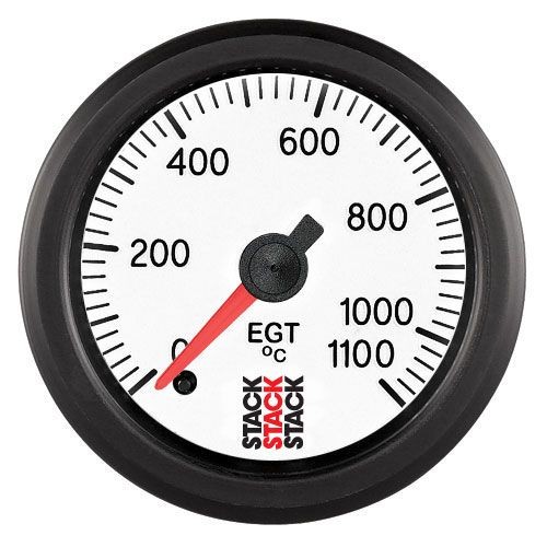 Manometer Stack Temperatur Auspuff 0-1100°C Pro Elektrisch Weiß - ST-3363 - ST3363 - 3661768278789