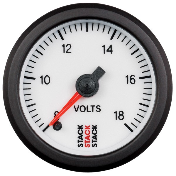 Manomètre Stack Voltmètre Pro Electrique Blanc - ST-3366 - ST3366 - 3661768318409