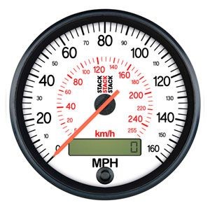 Stack Speedometer 0-260km/h White - ST-3852 - ST3852 - 3661768274545