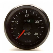 VDO Rev-counter 4000 RPM Diameter 52 Black Background Diesel