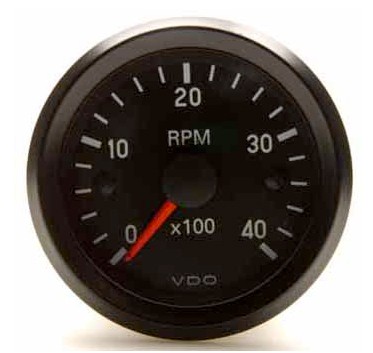 Compte-tours VDO 4000 Trs/Min Diamètre 52 Fond Noir Diesel - V-CT333-035-029 - 333-035-029G - 3661768306697
