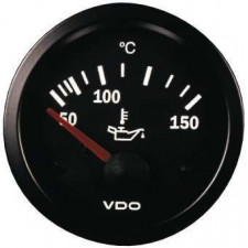 VDO Gauge Oil Temperature 150° Vision Diameter 52 Black Background
