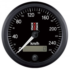 Tachimetro Stack 0-260km/h Nero