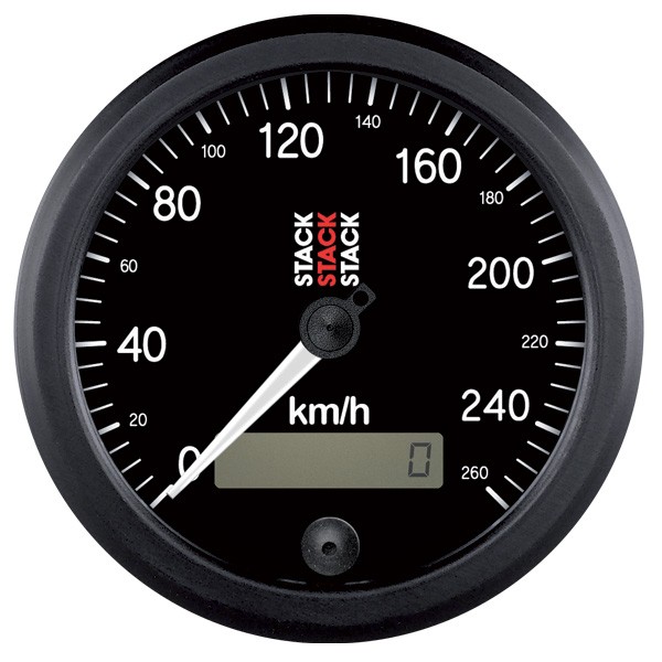 Geschwindigkeitsmesser Stack 0-260km/h Schwarz - ST-3802 - ST3802 - 3661768274538