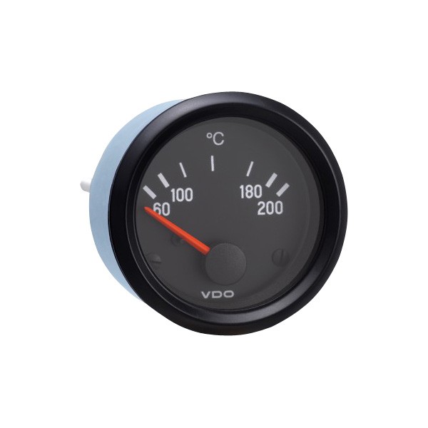 Strumento VDO Temperatura Olio 200°C Vision Diametro 52 Fondo Nero - V-TH310-010-004 - 310-030-004G - 3661768216521