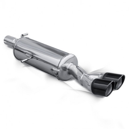 Inoxcar Stainless Steel Rear Exhaust / Muffler Peugeot 308 1.6 THP Outlet 2x80mm Black