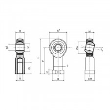Ball seal Competition Rodobal MTE Female Pitch to Left 14mm / 1.5mm