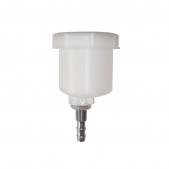 Bocal liquide de frein OBP 100cc hauteur 80mm diamètre 58mm sortie lisse 9mm