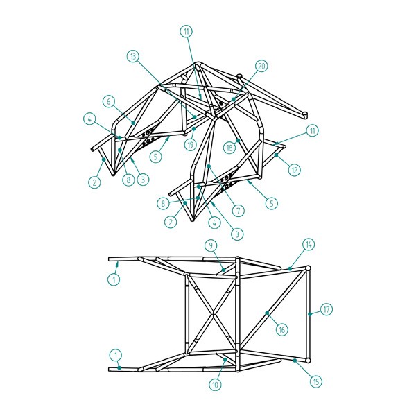 Arceau de Sécurité Sparco à souder Renault Clio 2 RS - 00753057S - 00753057S - 8033280058500