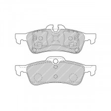 Plaquettes de frein Ferodo DS2500 arrière pour HONDA Civic 2.0 i-VTEC Type R (FK2) 08.15 -  étrier TEVES