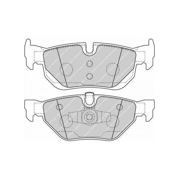Bremsbeläge Ferodo DS2500 Hinten BMW E87 / E90 / E91 / E92 - F-CP1807H - FCP1807H - 3661768259337