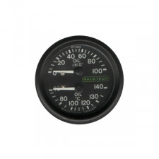 Oil Pressure 100 PSI / Oil Temperature 140°C Racetech Lighted Gauge 