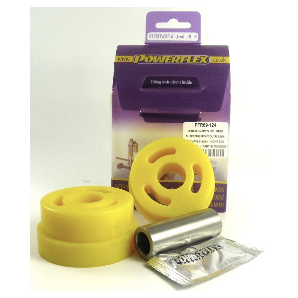 Powerflex Bushing Rear Subframe Front Outrigger to Chassis Right Side Subaru 2000-2007 (1 Piece) - PF-R69124 - PFR69-124 - 5055676508355