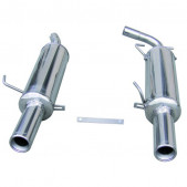 Terminal Echappement Inox Inoxcar Renault Clio 2 RS Phase 3 Après 2004 2x80mm