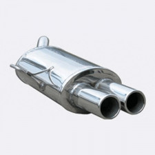 Inoxcar Stainless Steel Rear Exhaust / Muffler Renault Clio RS Phase 1 After 2000 2x80mm