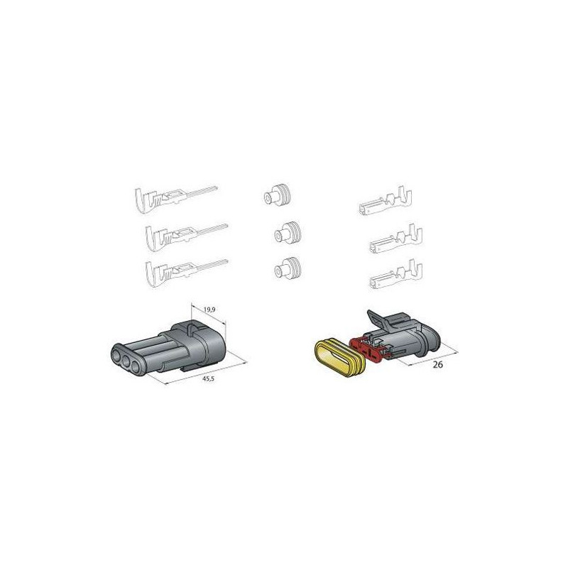 Connettori Stagni 3 Poli - FRL-B90533 - 3660343095339